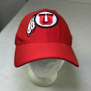 New Era‎ Utah Utes Hat Embroidered Logo Red Cap Size Small/Medium